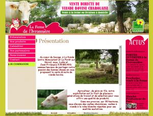
	Vente directe de viande bovine &agrave; la ferme de l'Ivronni&egrave;re

	La Ronde 79380 viande charolaise, saucisson, rillette, abat, colis
